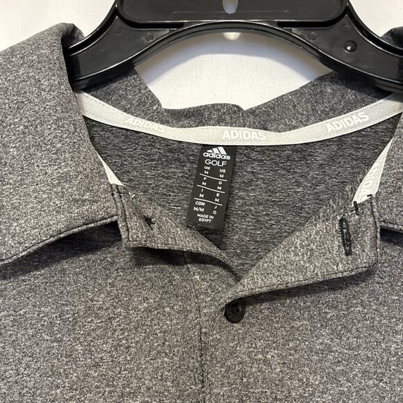 Adidas Golf Polo Ultimate‎ UPF 50 Grey Heather Size Medium NWT - Picture 2 of 8